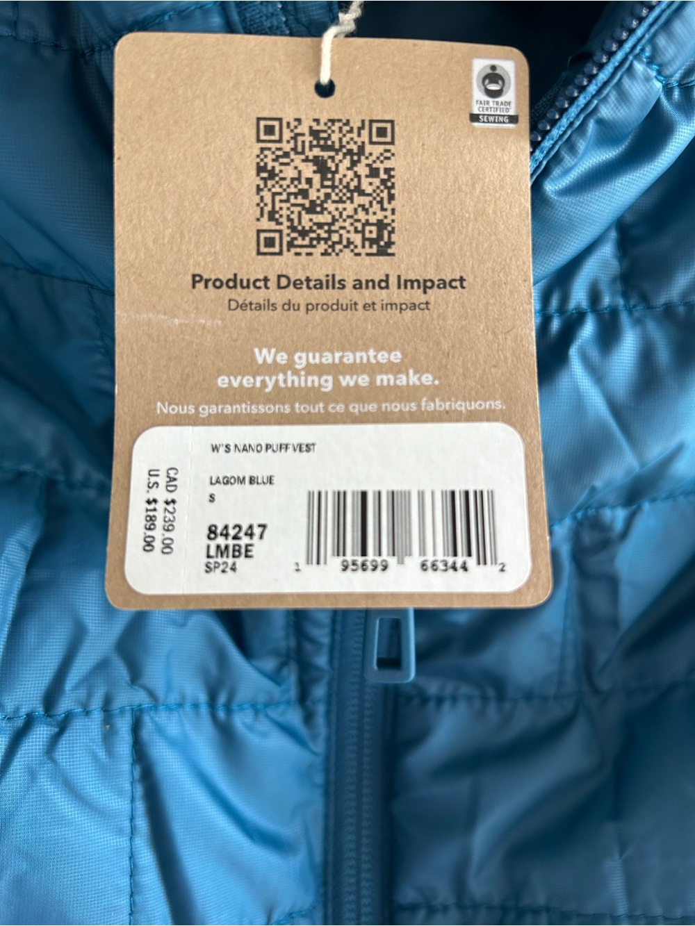 Patagonia women’s nano puff Vest size small - Picture 3 of 3